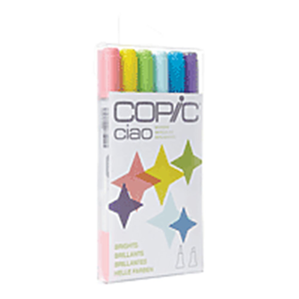 Copic, Marker Set, Art & School, Ciao, 6 set, Brights, 595940